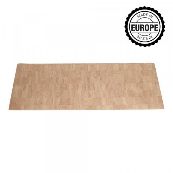 Yogamatte Kork Parkettstil + Naturlatex -