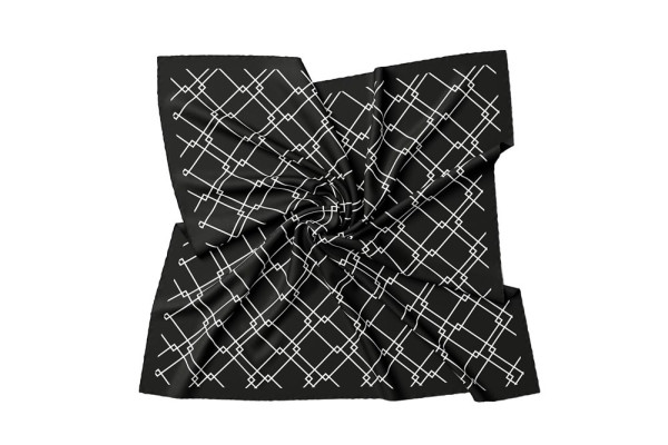 Halstücher aus 100% Mikrofaser Idealgröße 60 x 60 für Corporate Look - Schwarz Weiß
