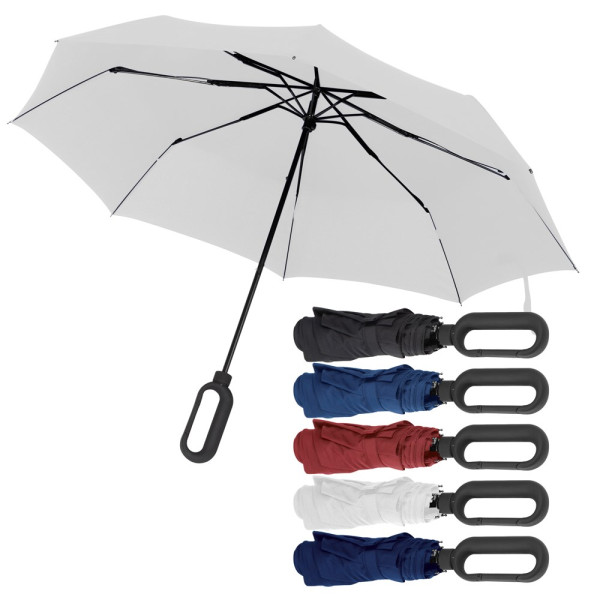 Taschenschirm aus Pongee mit Karabinergriff RENEE