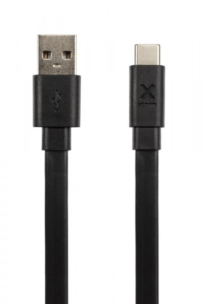 Flat USB to USB-C cable (3m) Black