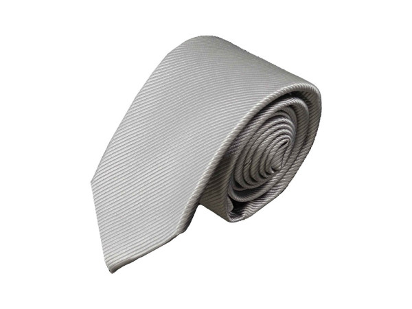 Krawatte für Herren aus 100% Seide - handgefertigt in Italien - 150 x 7 cm - grau