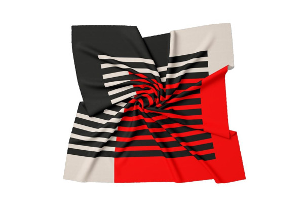 Halstücher aus 100% Mikrofaser Idealgröße 60 x 60 für Corporate Look - Schwarz rot